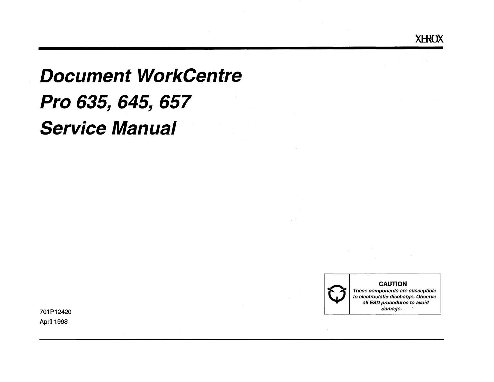 Xerox WorkCentre Pro-636 645 657 Parts List and Service Manual-1